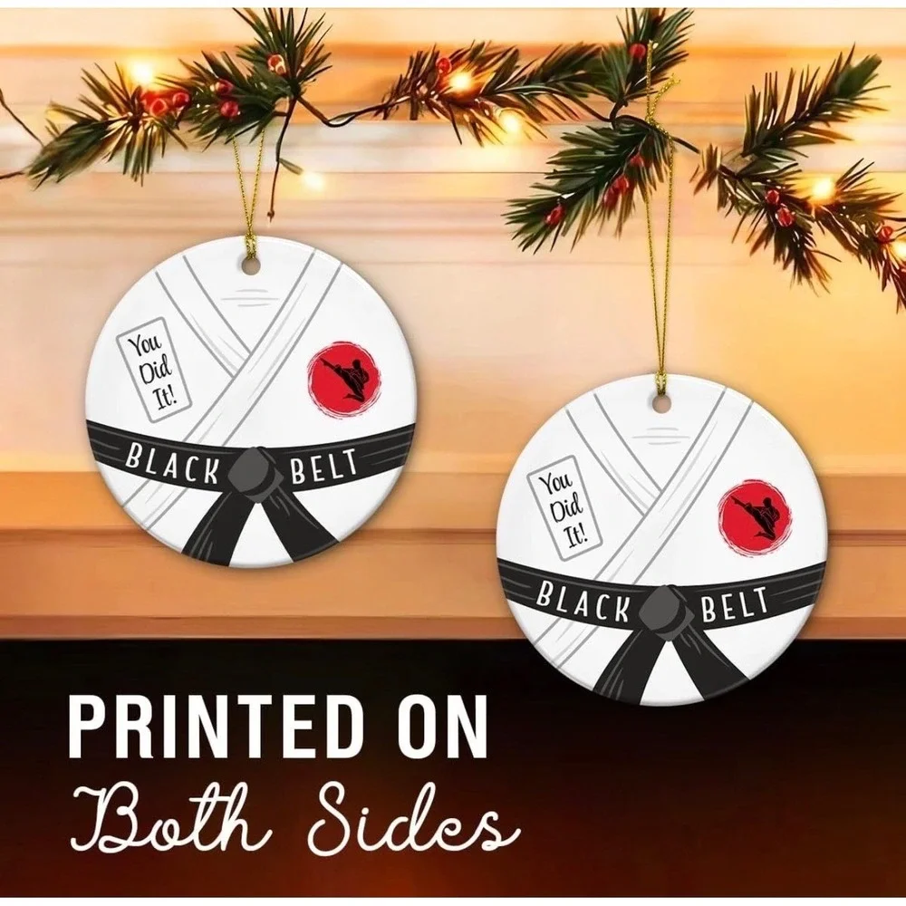 New‎ Veryhomy Karate Black Belt Christmas Ornament Ceramic Martial Arts Gift
